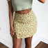 Floral split-fork skinny A-line skirt - ROUTINE FASHION